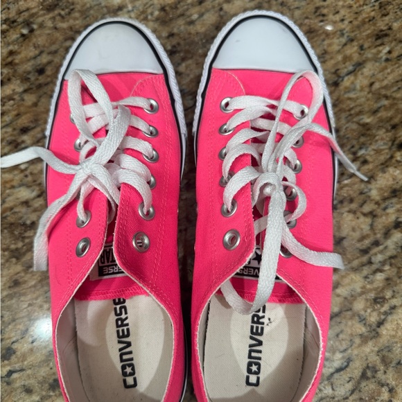 Converse Shoes - Converse Neon Pink Canvas Shoes